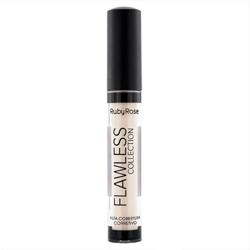Corretivo Líquido Ruby Rose Flawless Collection Alta Cobertura Cor Bege 3 4ml