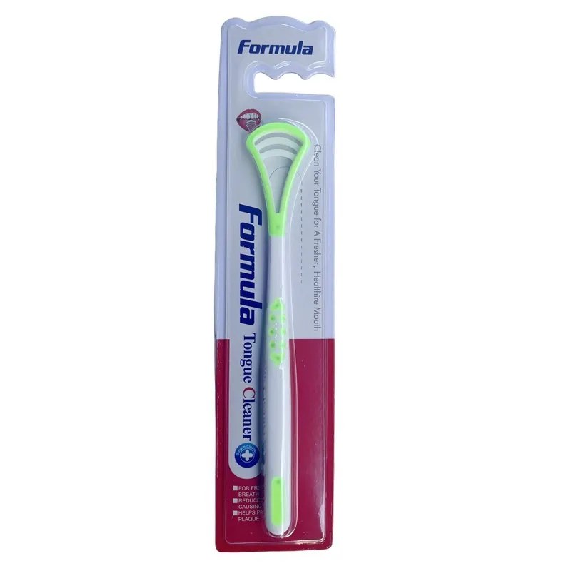 Limpador De Língua De Silicone Para Limpeza De Língua Verde Claro - Importado