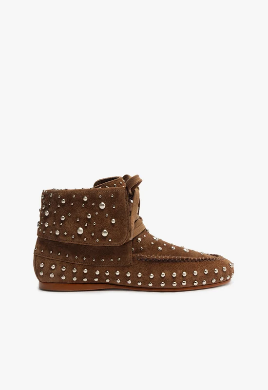 Evie Suede Bootie 10 / Tan / Leather