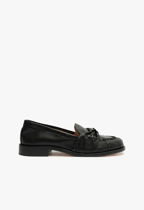 Luca Leather Flat 8.5 / Black / Nappa Leather