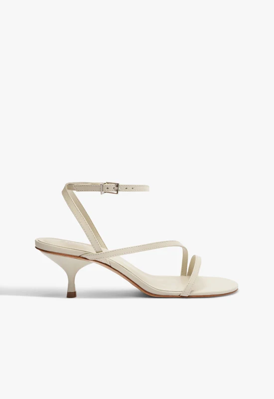 Helene Leather Sandal 10 / White / Leather
