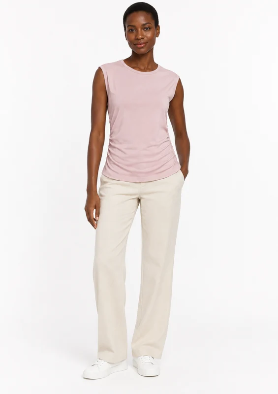 Blusa Regata Feminina Doce Trama - Rose GG