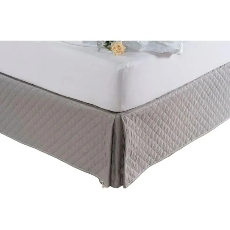 Saia Box Viúva Matelasse Ultrassónico Solteirão K Cinza