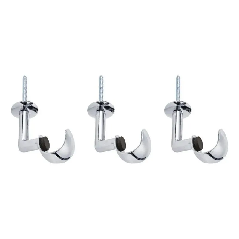 10x Kit 3 Suportes Teto Para Varão Cortina 28mm