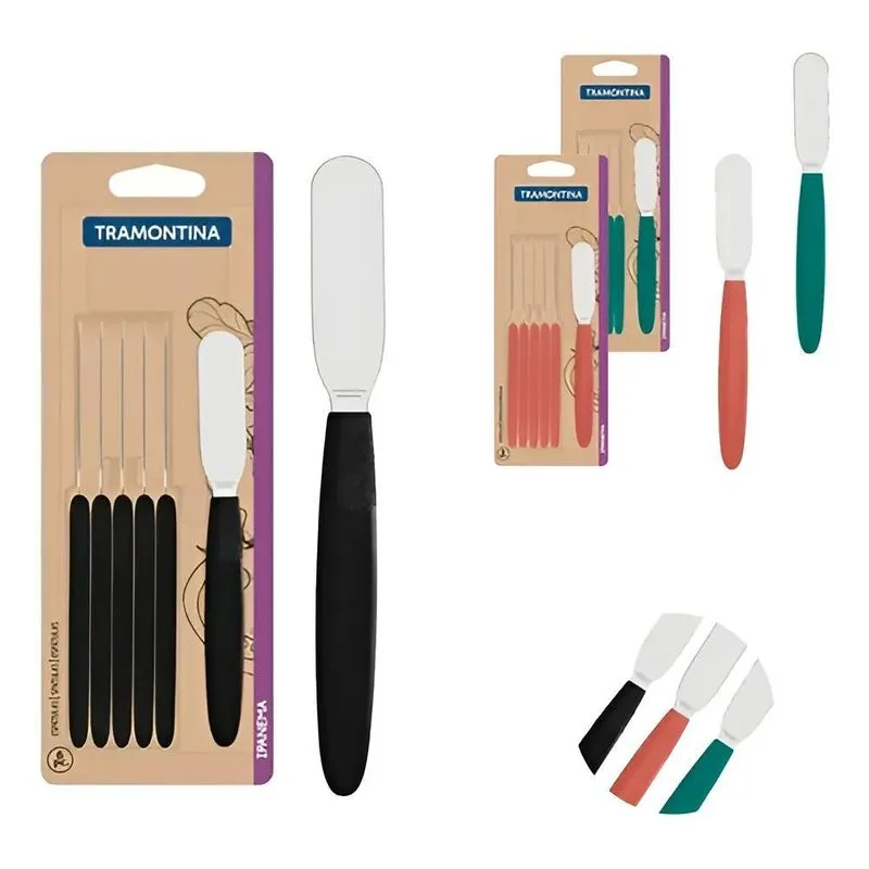 Espatulas Para Manteiga Tramontina Em Inox Conjunto 6 Pçs Co
