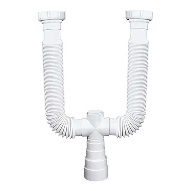 Sifão Duplo Branco Extensivo - Delflex
