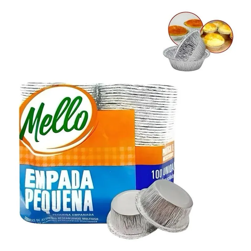 100un Forma De Empada 50ml Queijadinha Empadinha Alumínio Co