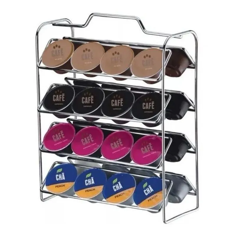 Suporte Porta 32 Cápsulas Café Dolce Gusto Ex Cromado
