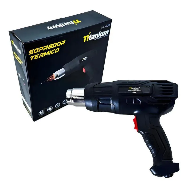 3x Soprador Térmico 1500w Profissional 2 Estágios Titanium 0