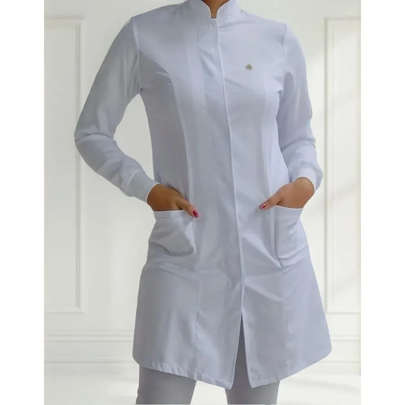 Jaleco Feminino Manga Longa Gabardine/enfermeira Branco P