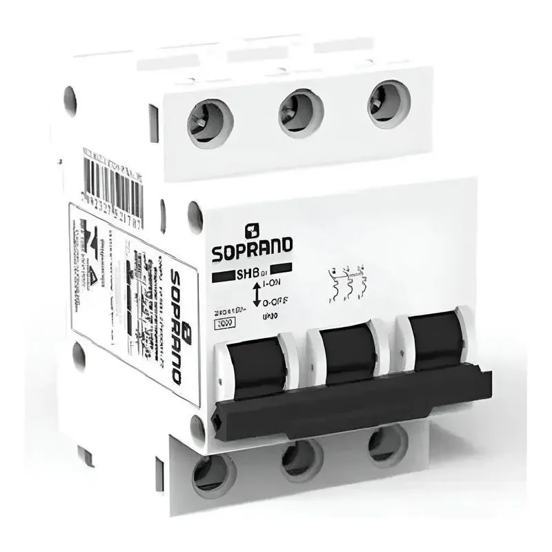 Disjuntor Mini Tripolar Trifásico 50a Soprano Shb3