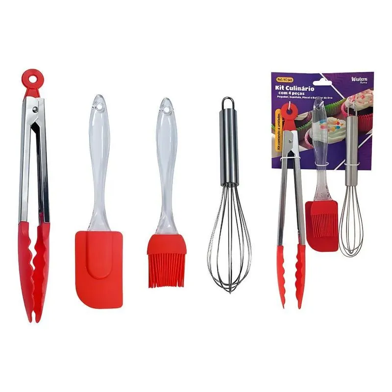 Kit Espátulas De Silicone Pegador Confeiteiro Bolo Culinário