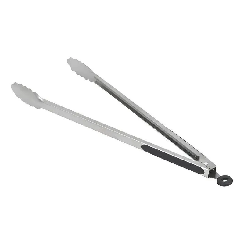 Pegador Inox 40 Cm Churrasco Com Trava Universal Culinário C