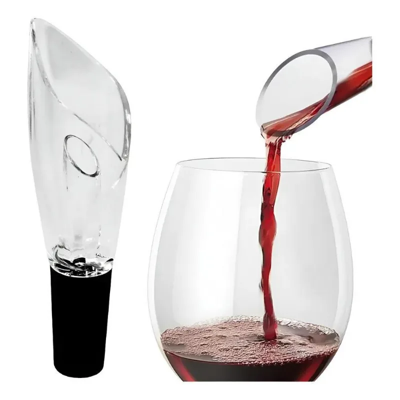 Aerador Vinho Decanter Bico Dosador Acoplado Ponta Garrafa