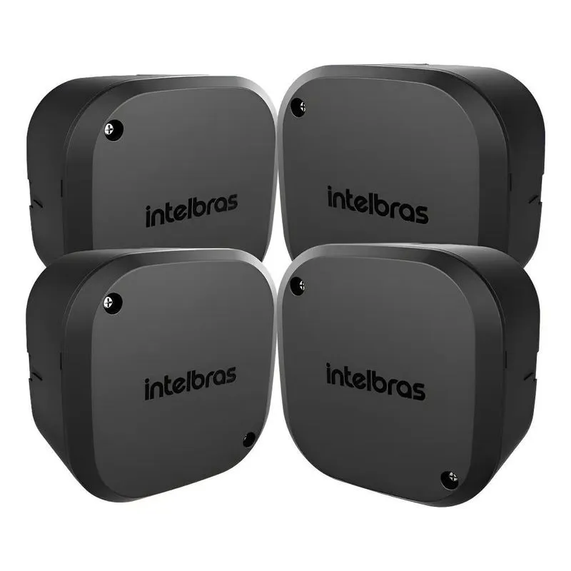 Kit 4 Caixas Passagem Câmera Cftv Vbox 1100 Black Intelbras