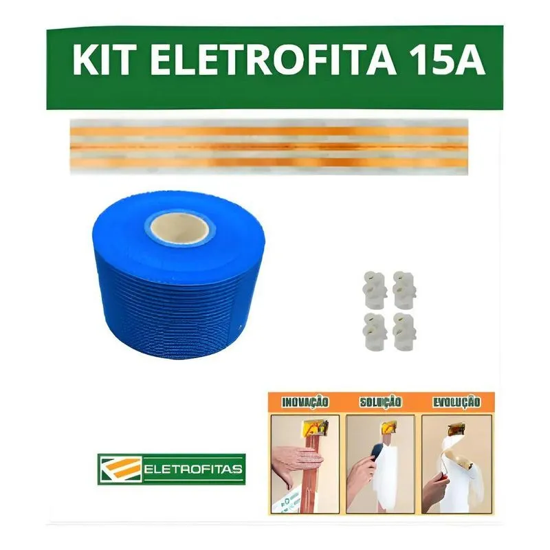 Kit Fita Elétrica Eletrofita 3 Pistas 1 Metros 750v 15a