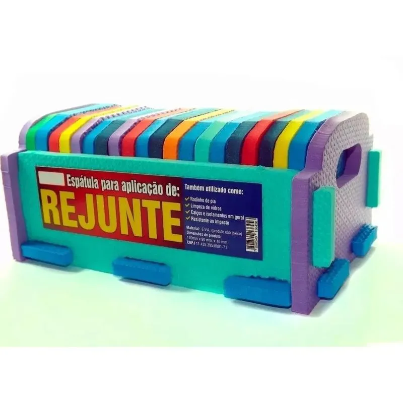 Espátula Para Aplicação De Rejunte E.v.a Colorido 20 Peças