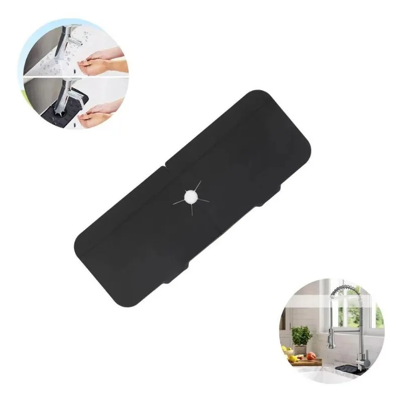 Protetor Torneira Cozinha Tapete Absorvente Água Silicone
