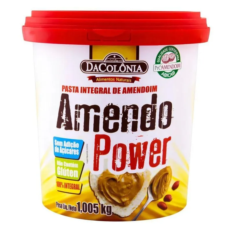 5x Pasta De Amendoim Integral Dacolônia Amendo Power Pote