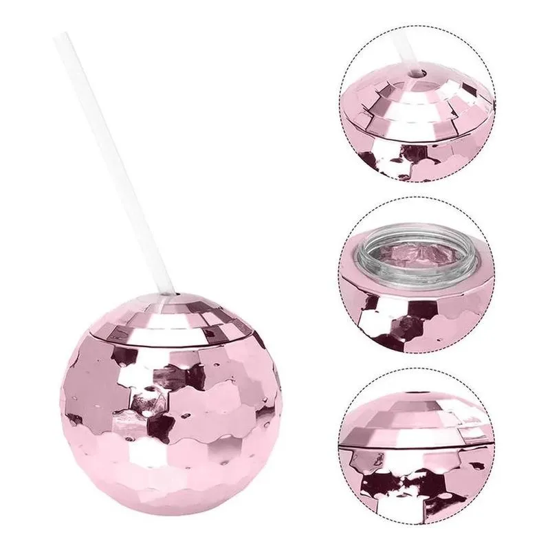 Copo Bola De Plástico Discoteca Para Festas 600ml Co Rosaou
