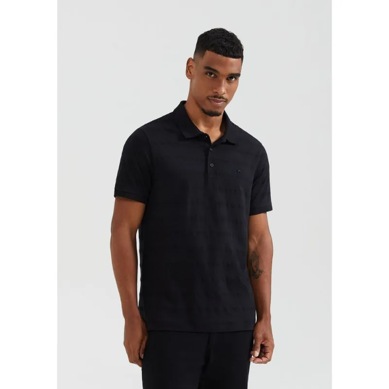Camisa Polo Masculina Manga Curta Com Bordado - Preto XG