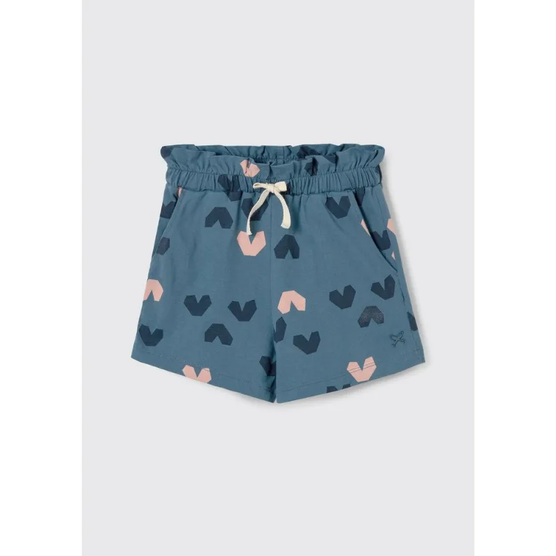 Shorts Básico Infantil Menina Clochard Estampado - Azul 010