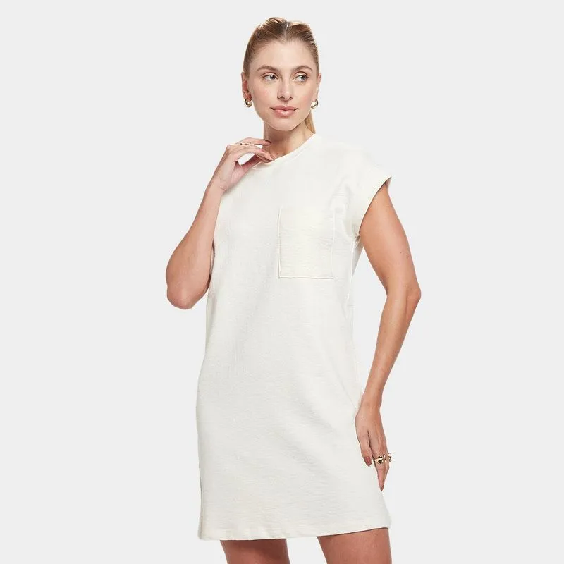 Vestido Hering Manga Curta Feminino - Feminino - Bege