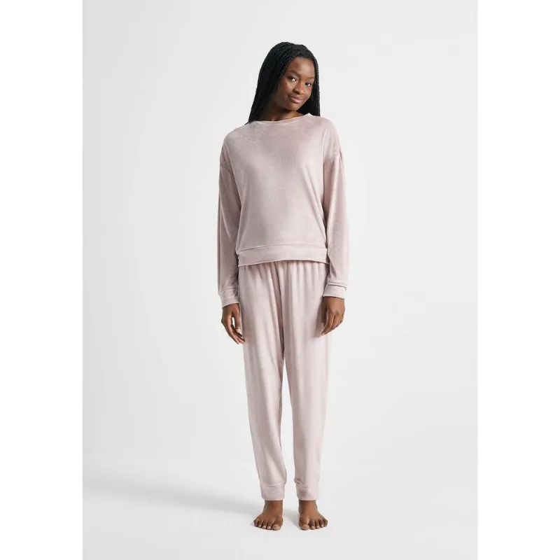Pijama Longo Feminino Em Plush - Rosa XG
