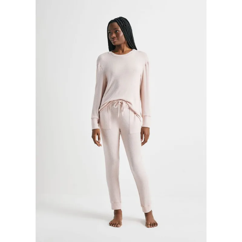 Pijama Feminino Longo Em Tricô - Rosa XG