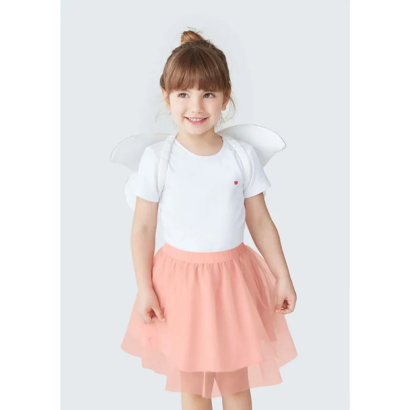 Saia Infantil Rodada em Tule - Rosa 004