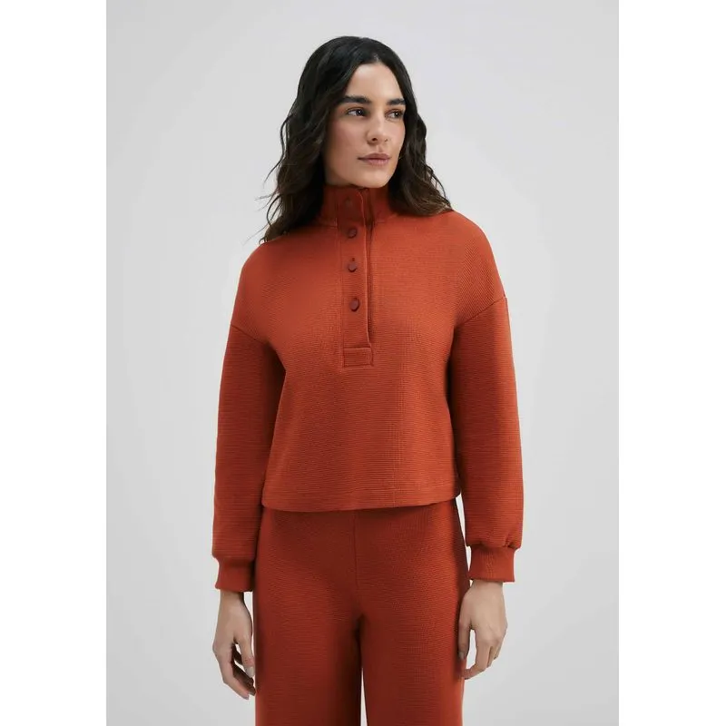 Blusão Feminino Em Malha Thermal Texturizada - Terracota XP