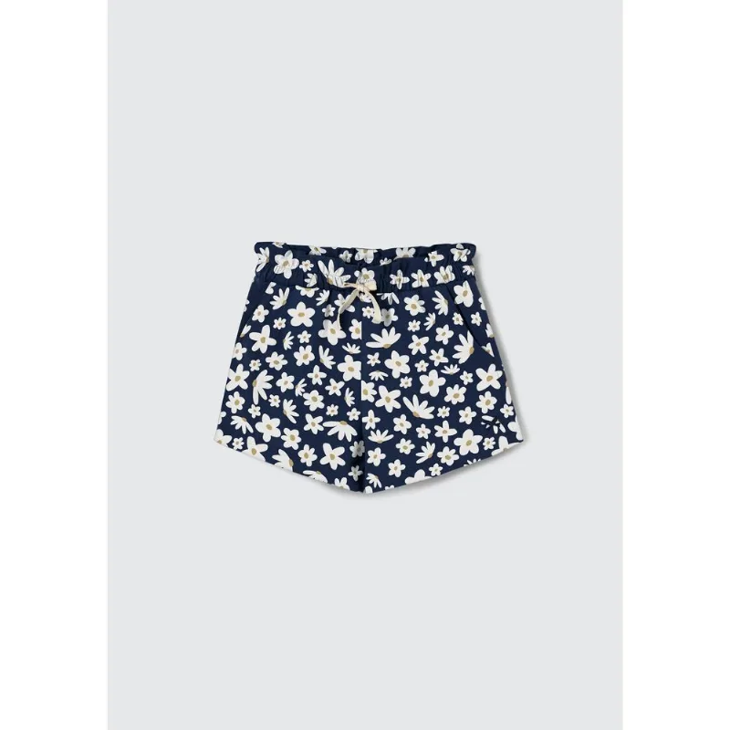 Shorts Básico Infantil Menina Clochard Estampado - Azul 014