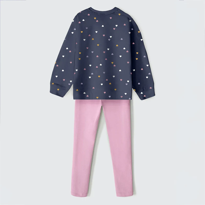 Conjunto de Blusão e Legging Corações Hering Infantil - Feminino 06 / Menina