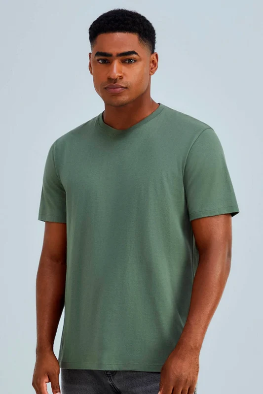 Camiseta Básica Hering World Masculina - Verde P
