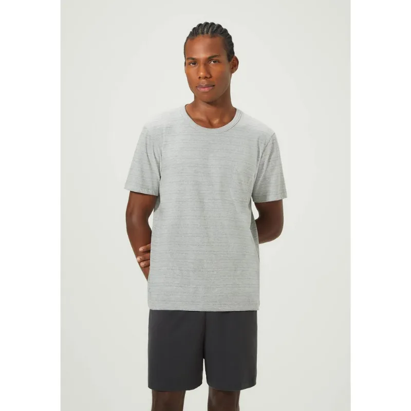 Pijama Curto Masculino Fio Tinto Listrado - Preto P