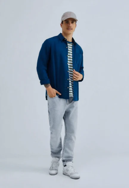 Calça Jeans Hering Básica Slim Masculina - Azul 46