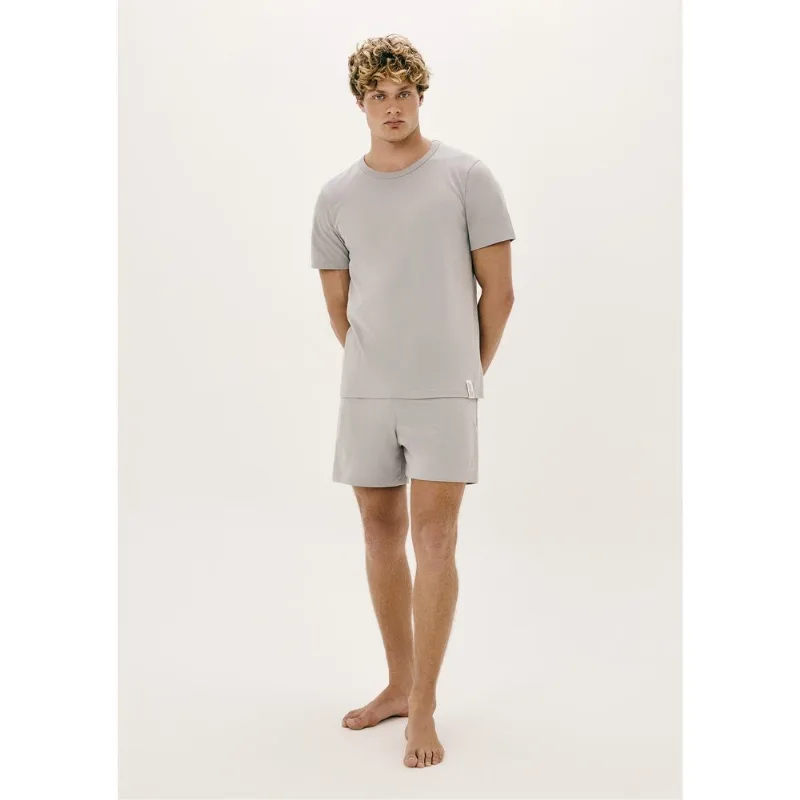 Pijama Curto Masculino Em Malha Flamê - Cinza P
