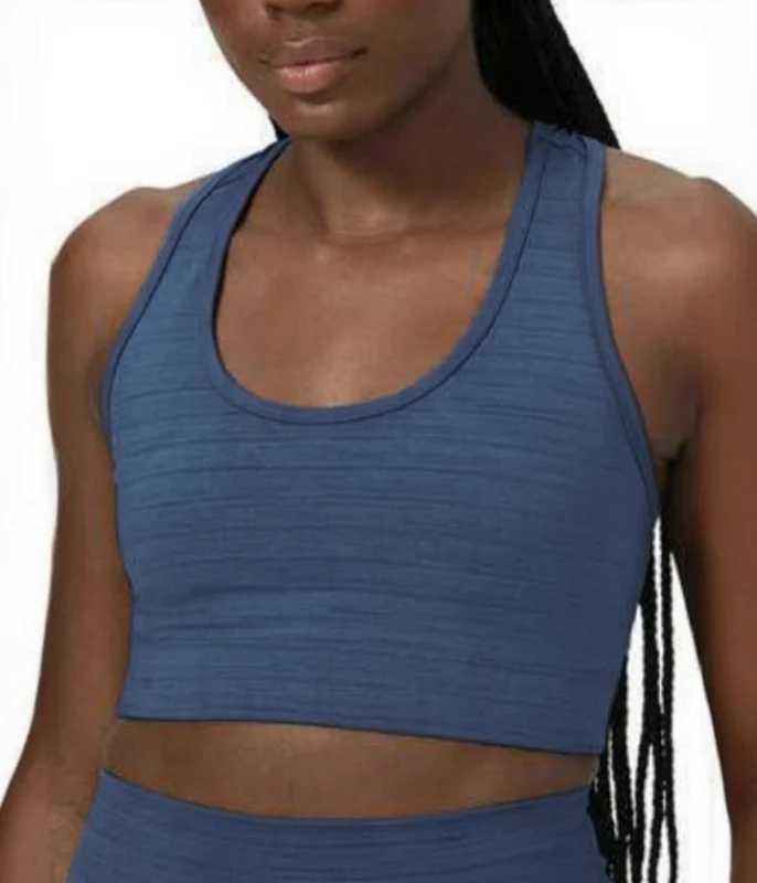 Top Esportivo Mesclado Hering Feminino - Azul XP