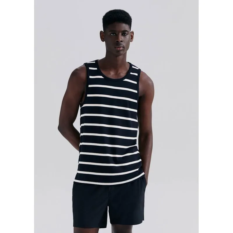 Regata Masculina Listrada Em Ribana - Preto G