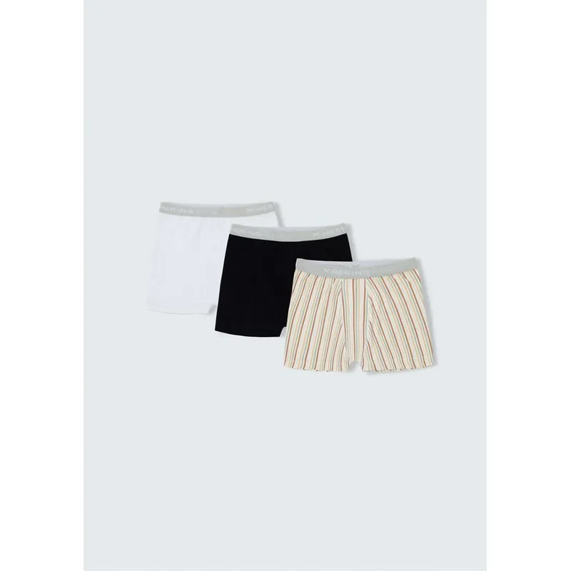Kit Com 3 Cuecas Infantil Boxer - Multicolorido 012