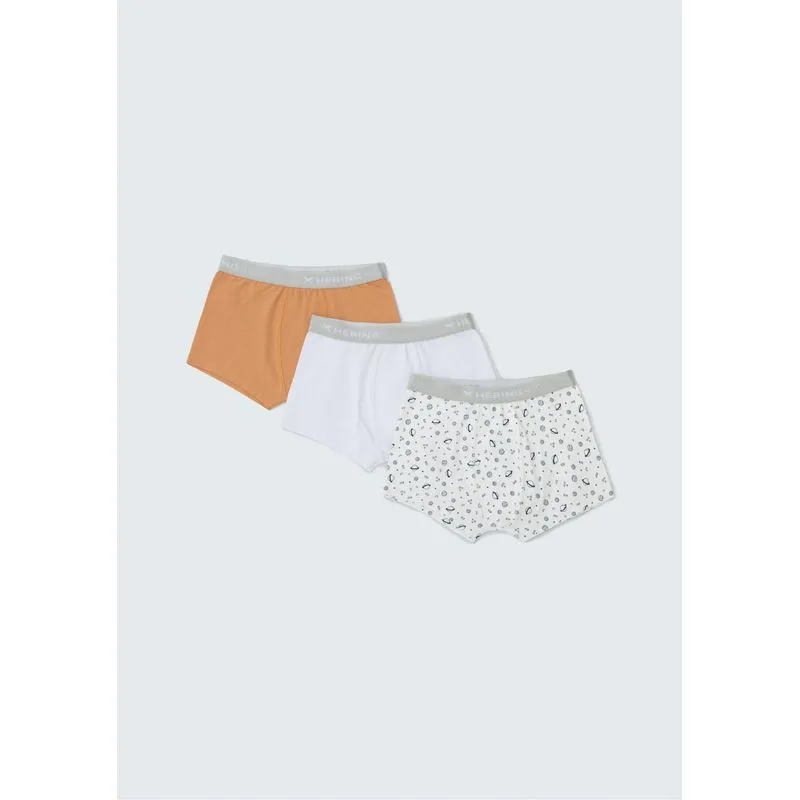Kit Com 3 Cuecas Boxer Infantil - Multicolorido 012