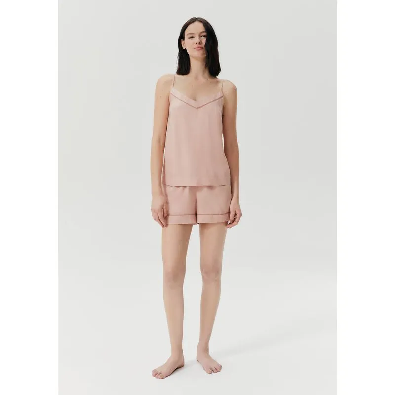 Pijama Curto Feminino Com Renda - Rosa P