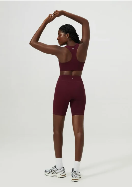Top Esportivo Hering Feminino Hero Com Fio LYCRA - Vinho M