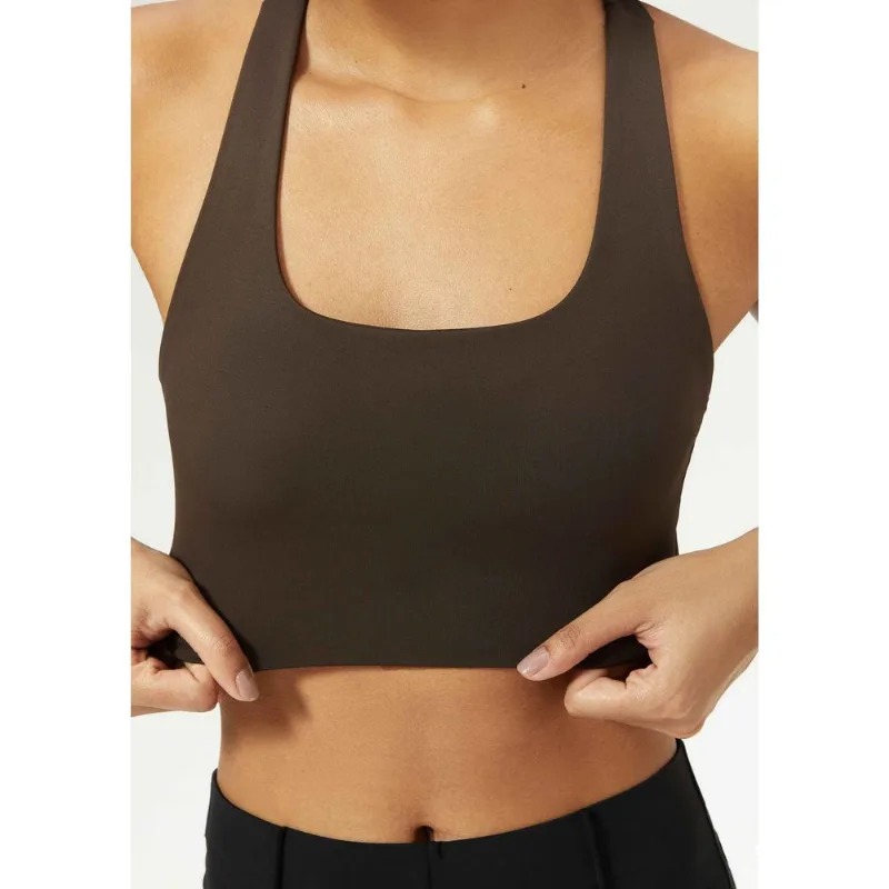 Top Esportivo Feminino Hero Com Fio LYCRA® - Marrom G