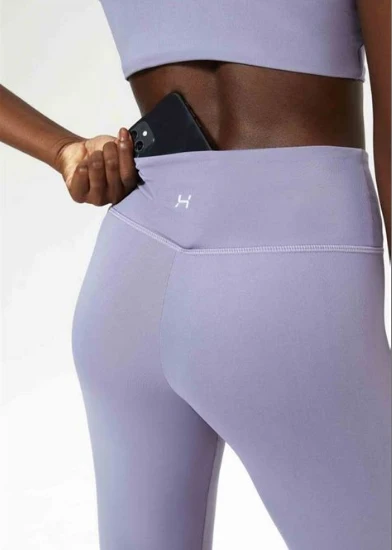 Calça Legging Hering Esportiva Com Fio Lycra Feminina - Lilás M