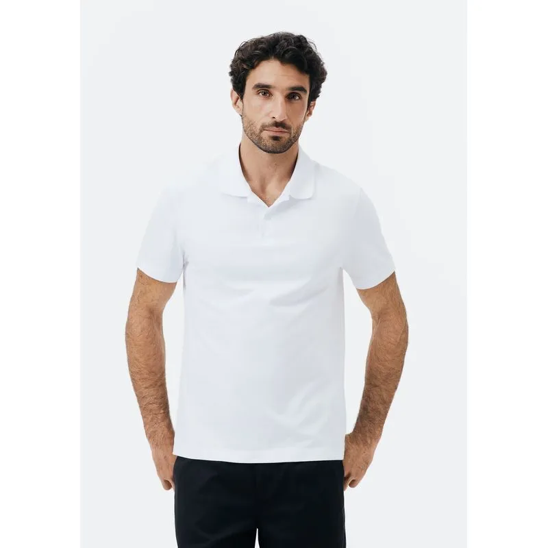 Camisa Polo Básica Masculina Em Algodão Pima - Branco EXG