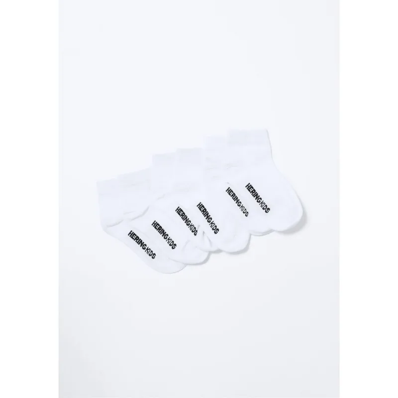 Kit Com 3 Pares De Meia Infantil Unissex Cano Curto - Branco XG
