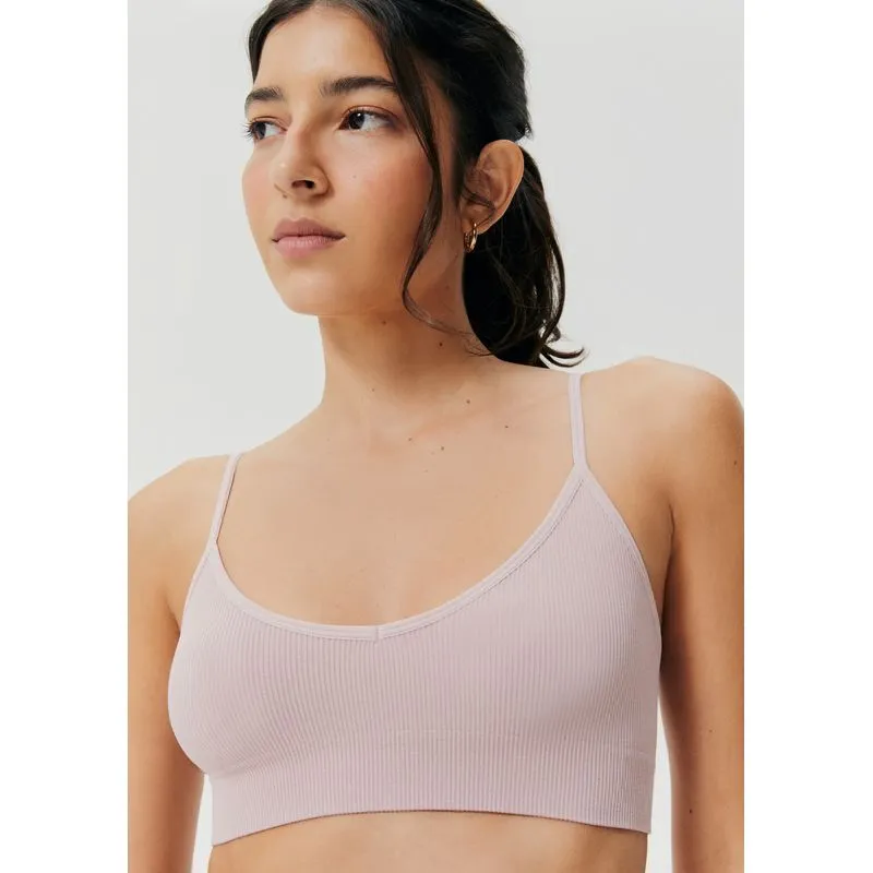 Top Básico Sem Costura Canelado - Nude P