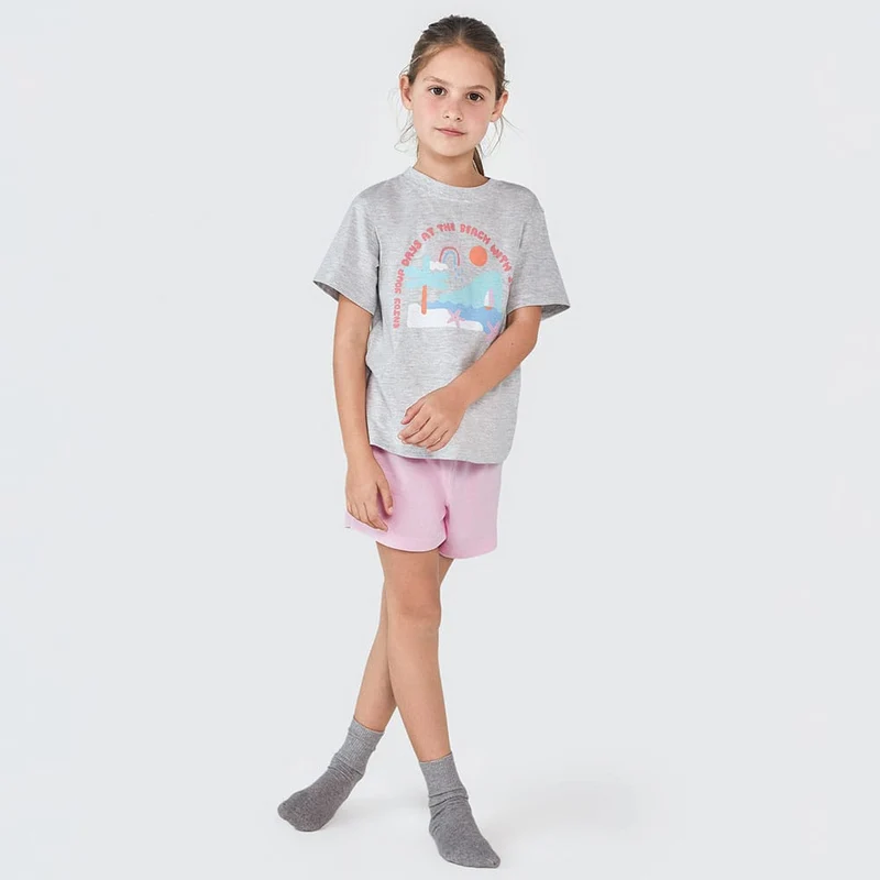 Conjunto de Pijama Curto Sun & Sea Hering Infantil - Feminino 06 / Menina