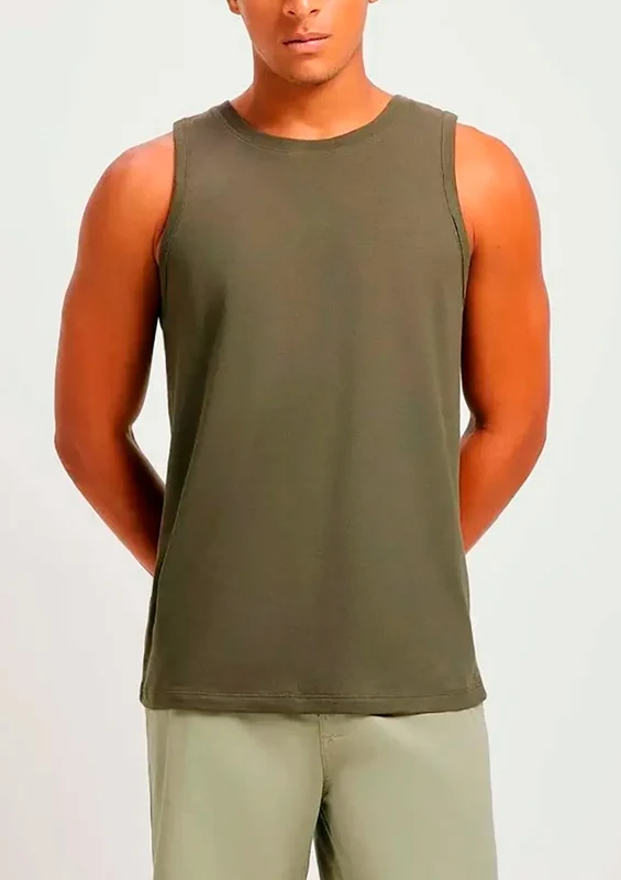 Camiseta Regata Hering Básica World Masculina - Verde XXG